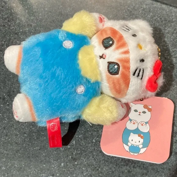 🐱 13cm Japan Sanrio Mofusand Cat Cross-Dressing Hello Kitty Plush Stuff Doll Toy - Picture 6 of 7